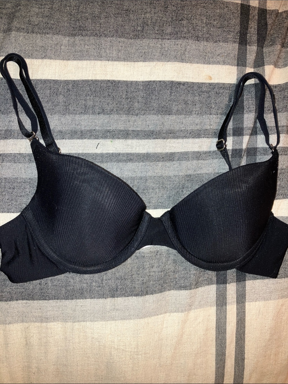 Gilligan & O'Malley Push-Up Black Molded Underwire Bra